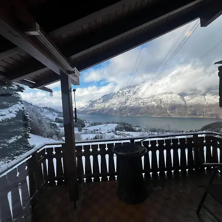 Gemuetliches Mit Kamin&seeblick In Flumserberg 別荘 オーベルテルツェン